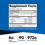 Nutricost BCAA Powder frambuesa-limón con cuchara medidora incluida para dosificar.