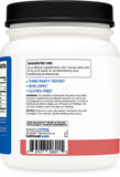 Nutricost BCAA Powder frambuesa-limón con etiqueta clara para leer la porción.