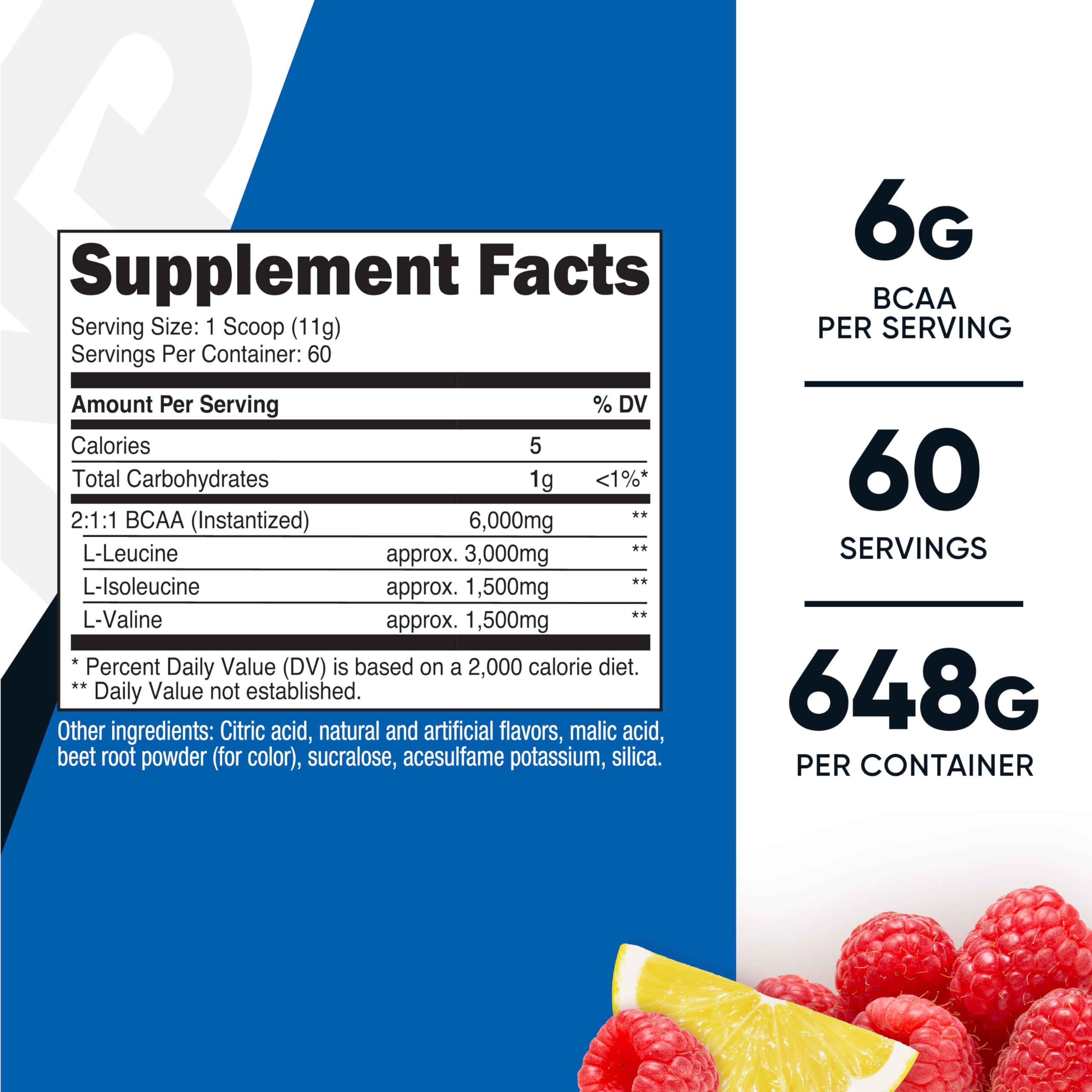 Nutricost BCAA polvo, pre y post-entrenamiento para apoyar el rendimiento.