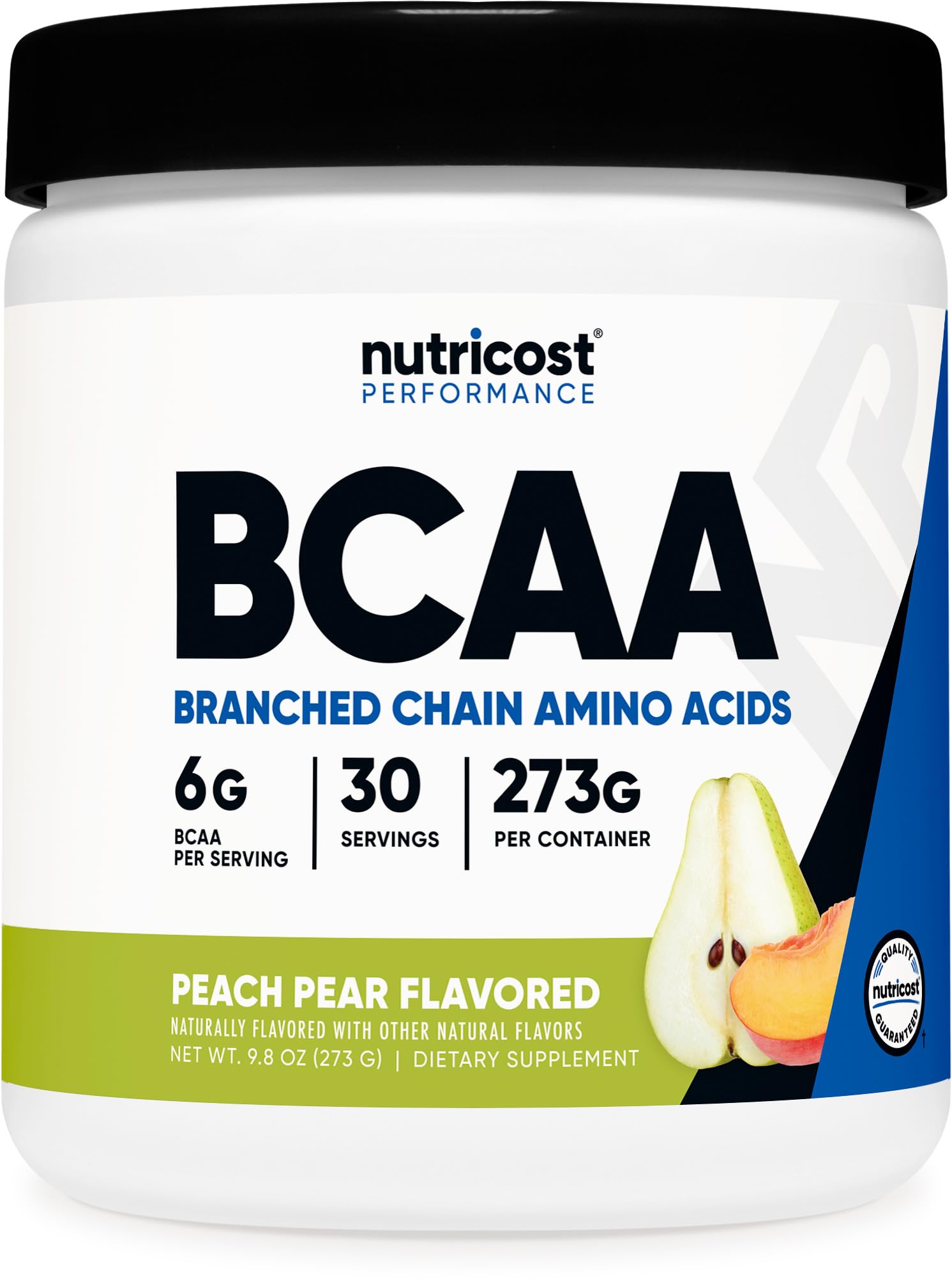 Nutricost BCAA polvo sabor durazno-pera, batido perfecto para entrenamientos