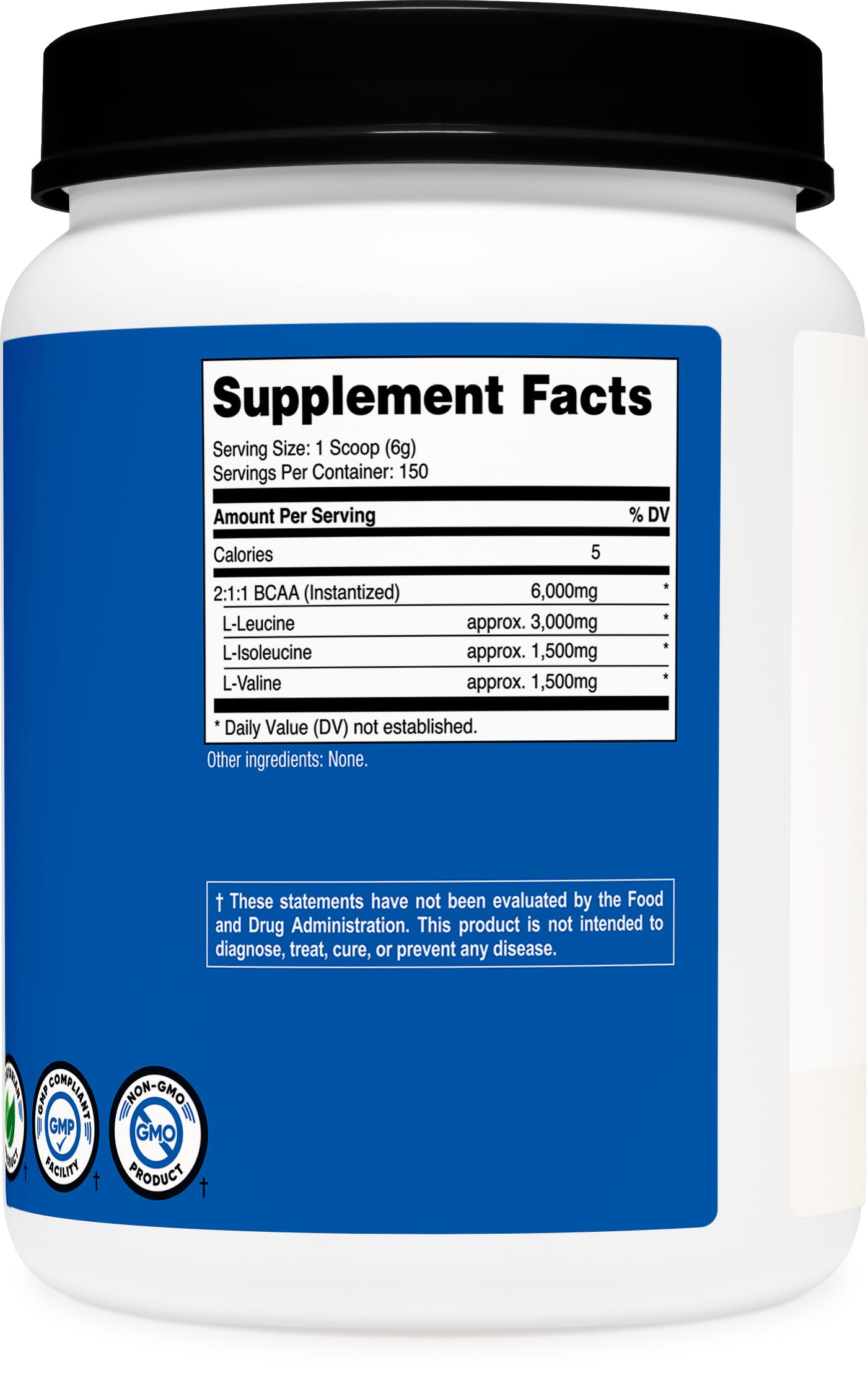 Polvo fino Nutricost BCAA para disolución rápida en bebidas