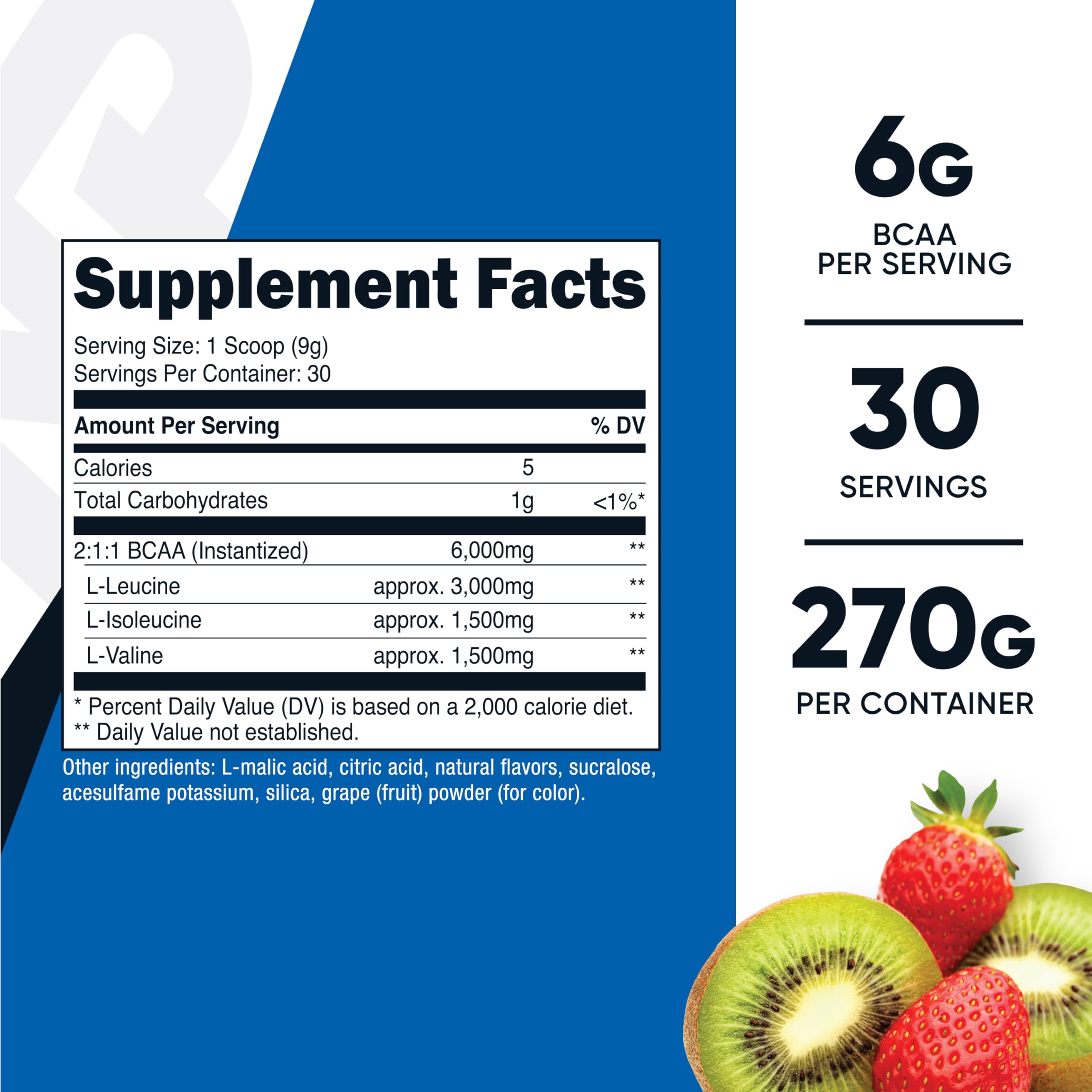 Nutricost BCAA Powder con cuchara medidora incluida para porciones exactas