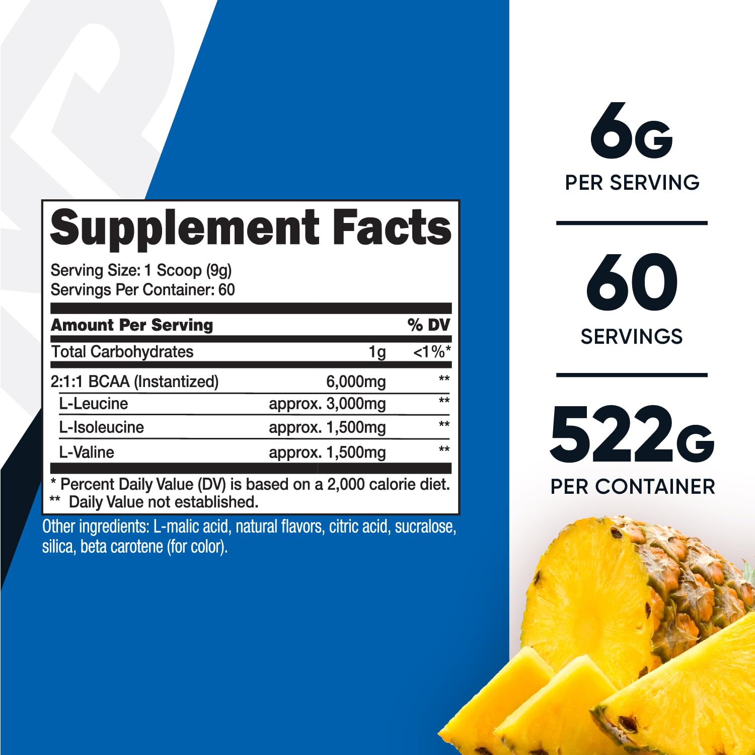 Nutricost BCAA, medición de porciones fácil para cada sesión.