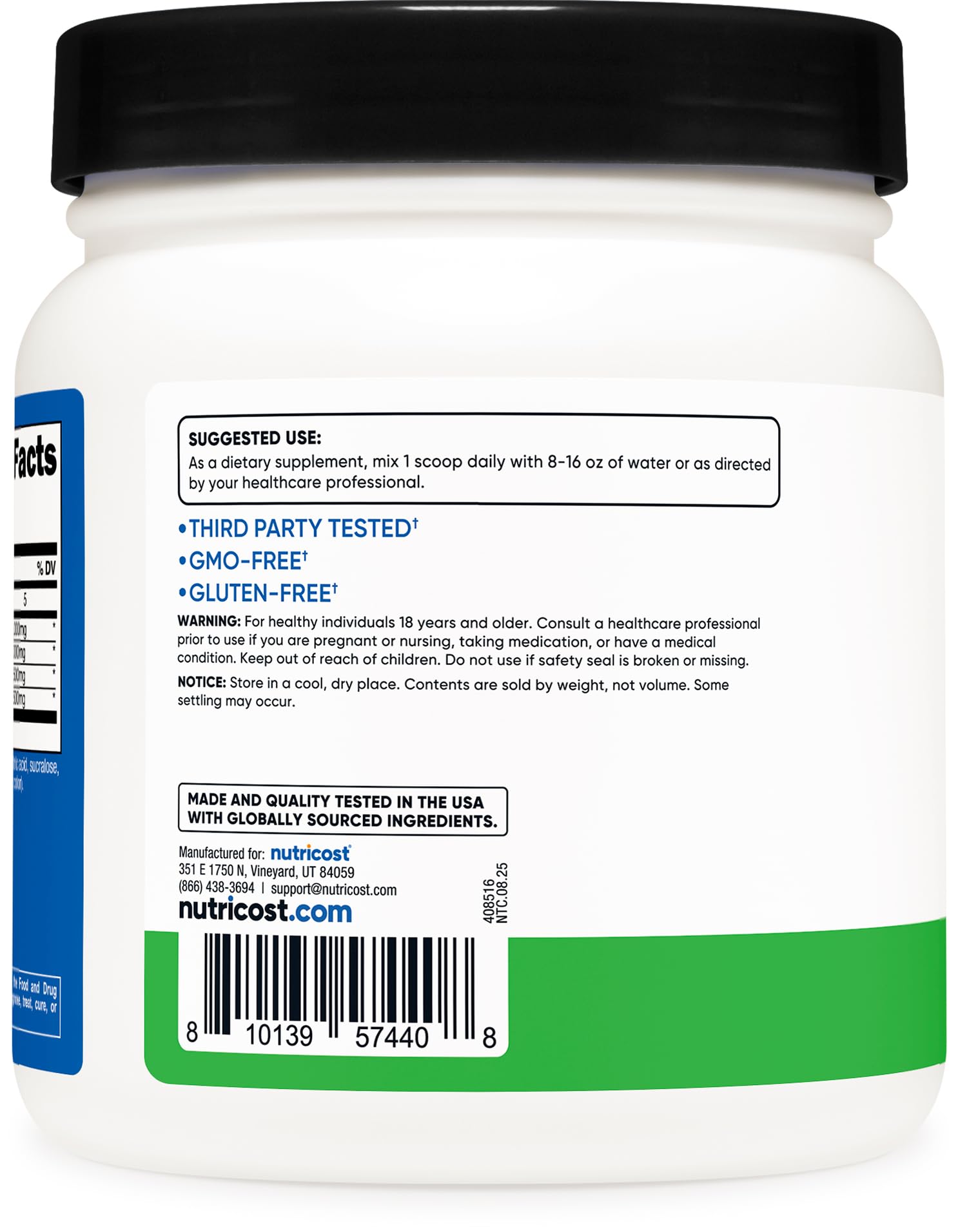 Nutricost BCAA preentrenamiento, mezcla refrescante para entrenar