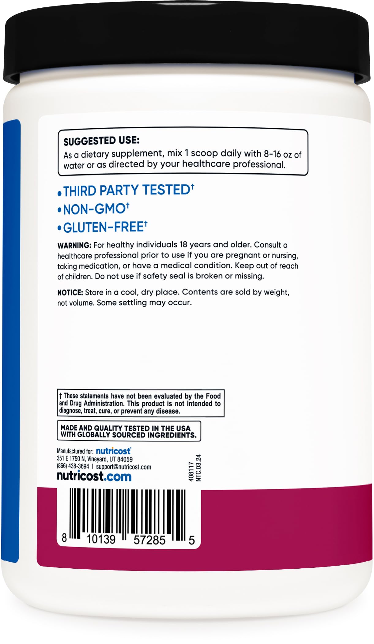 Nutricost BCAA Active complejo de hidratación para rendimiento sostenido