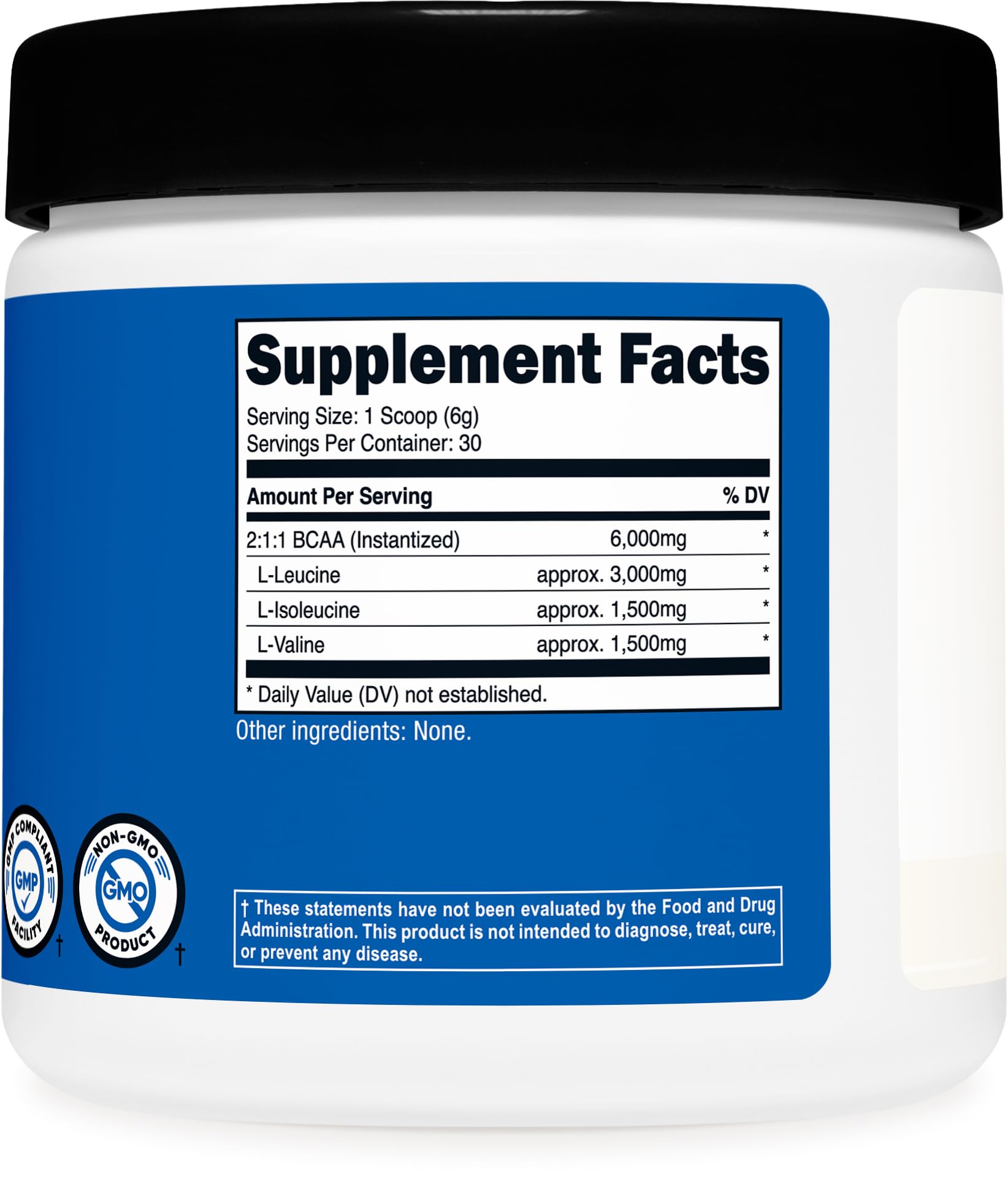 Nutricost BCAA, mezcla con agua para entrenamiento, versión sin sabor