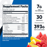 Nutricost BCAA Hydration polvo Fruta Punch en vaso listo para mezclar.