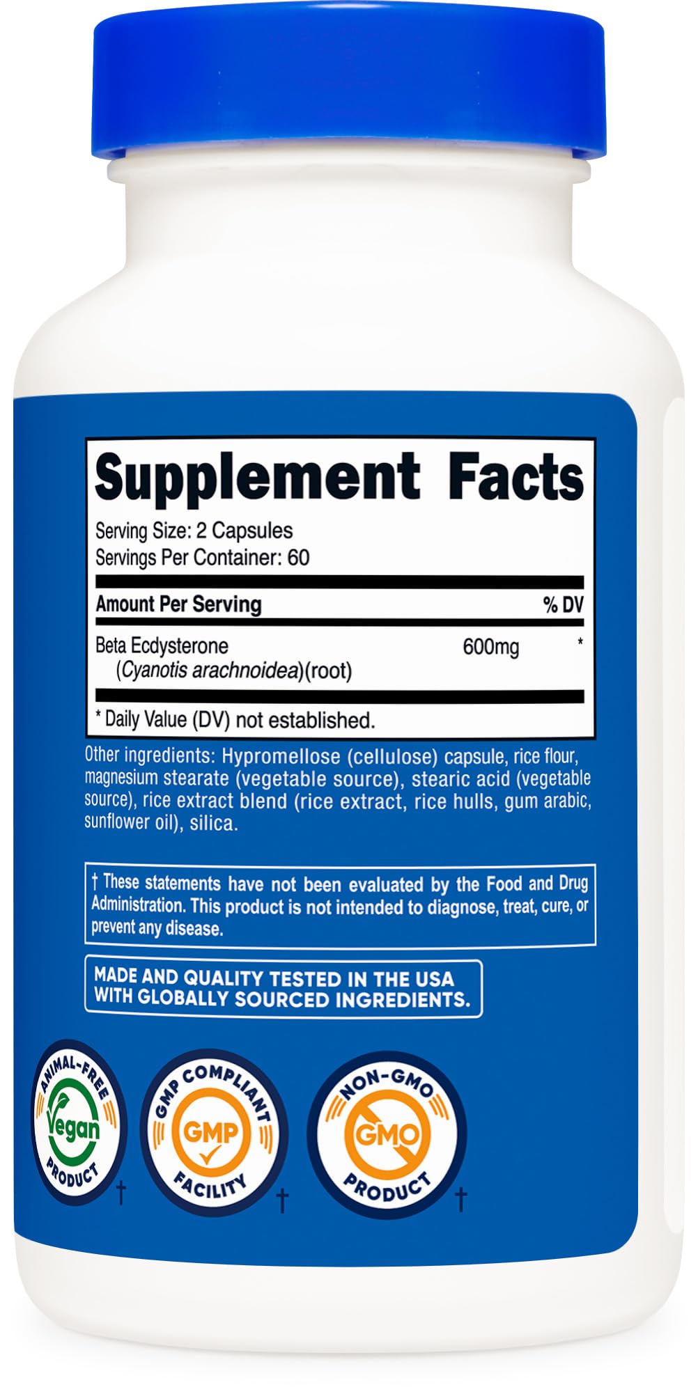 Proceso de fabricación GMP y NSF en Nutricost Beta Ecdysterona