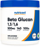 Nutricost beta glucano polvo con cuchara medidora para porciones fáciles