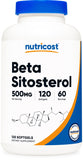 Nutricost Beta Sitosterol cápsulas blandas en botella para ingesta diaria