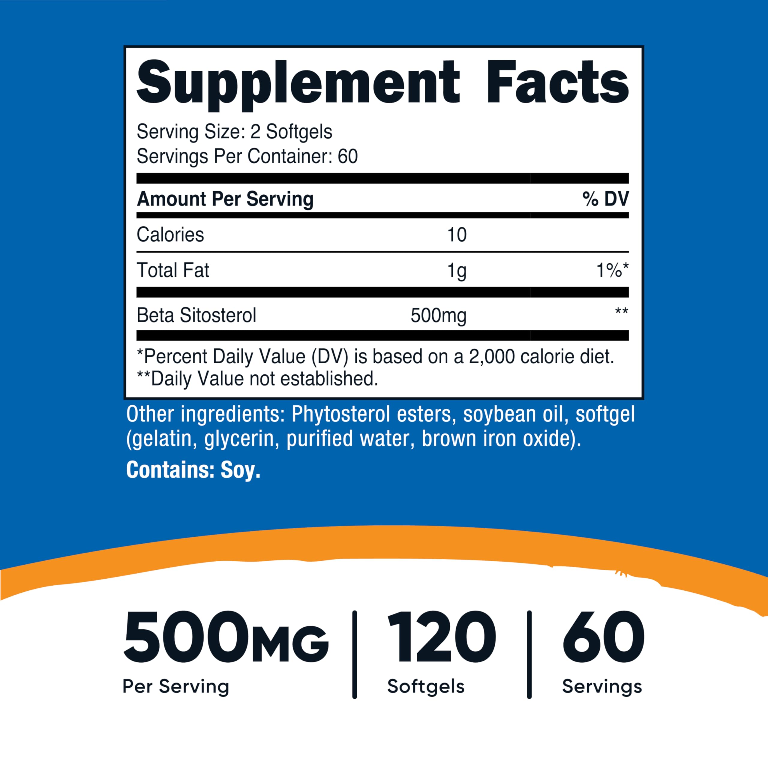 Nutricost Beta Sitosterol en etiqueta frontal para identificar ingredientes y fecha de caducidad