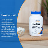 Biotina Nutricost sin OGM para dietas