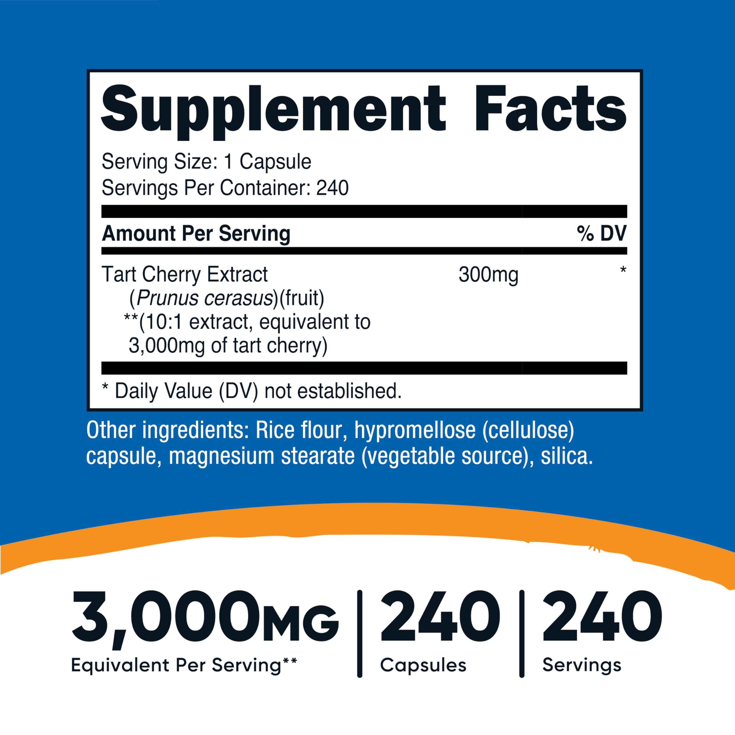 Botella de Nutricost extracto de cereza ácida lista para consumo