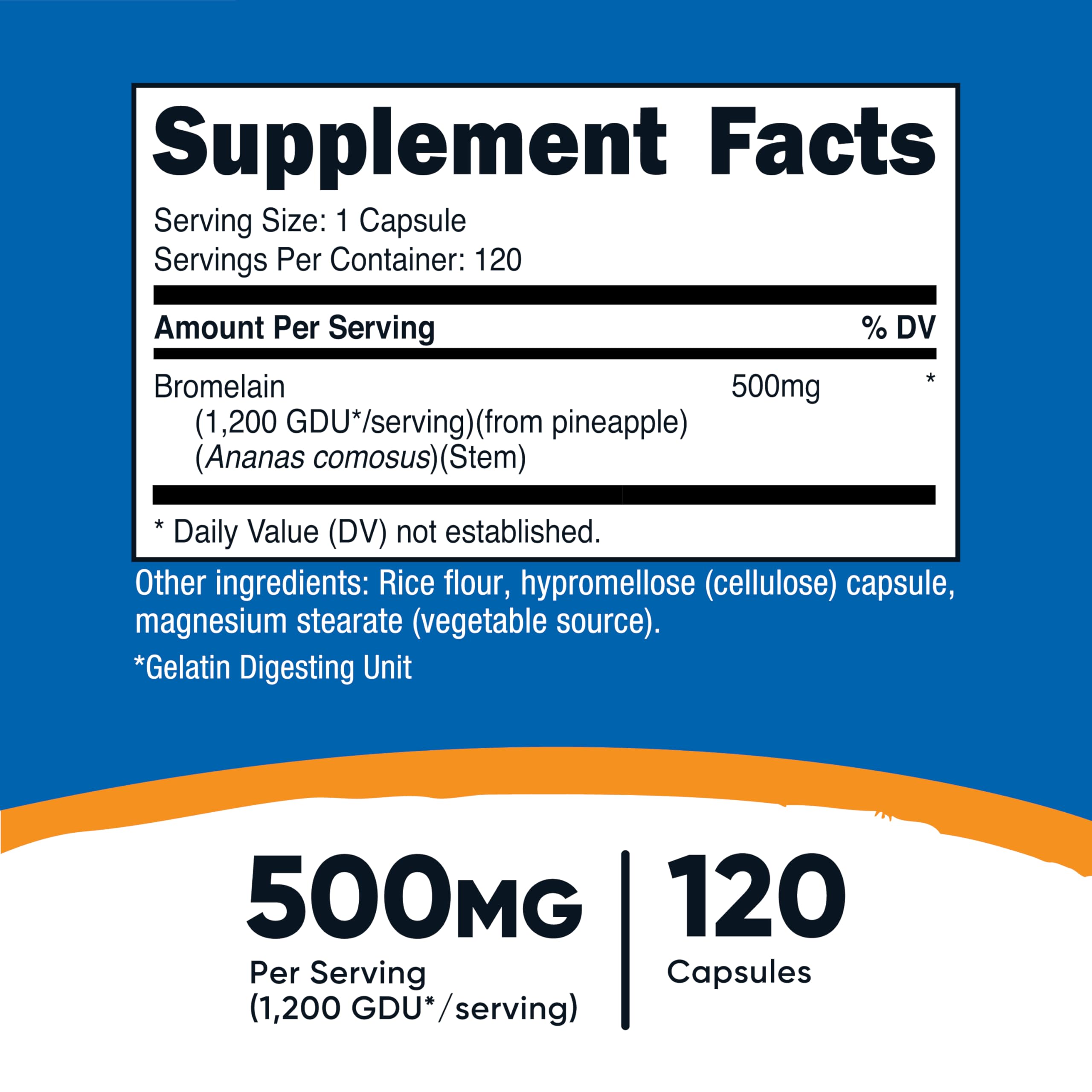 Nutricost Bromelina cápsulas 500 mg, fácil de incorporar en la rutina diaria