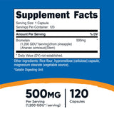Nutricost Bromelina cápsulas 500 mg, fácil de incorporar en la rutina diaria