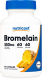 Nutricost Bromelina cápsulas frente: soporte natural para tu bienestar diario.