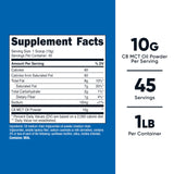 Nutricost C8 MCT polvo, medidor integrado para porciones