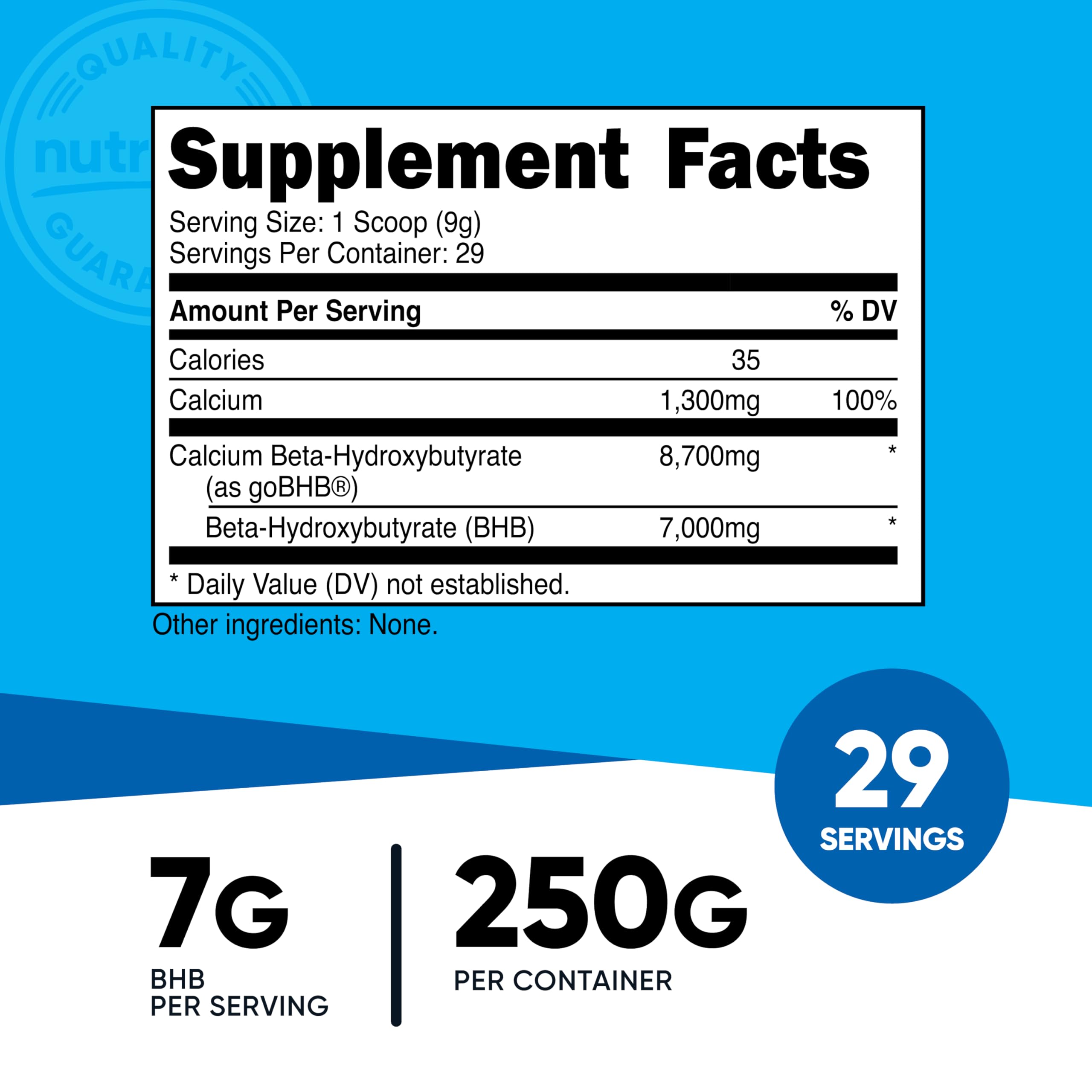 Nutricost Calcium BHB: polvo neutro listo para mezclar en café o té