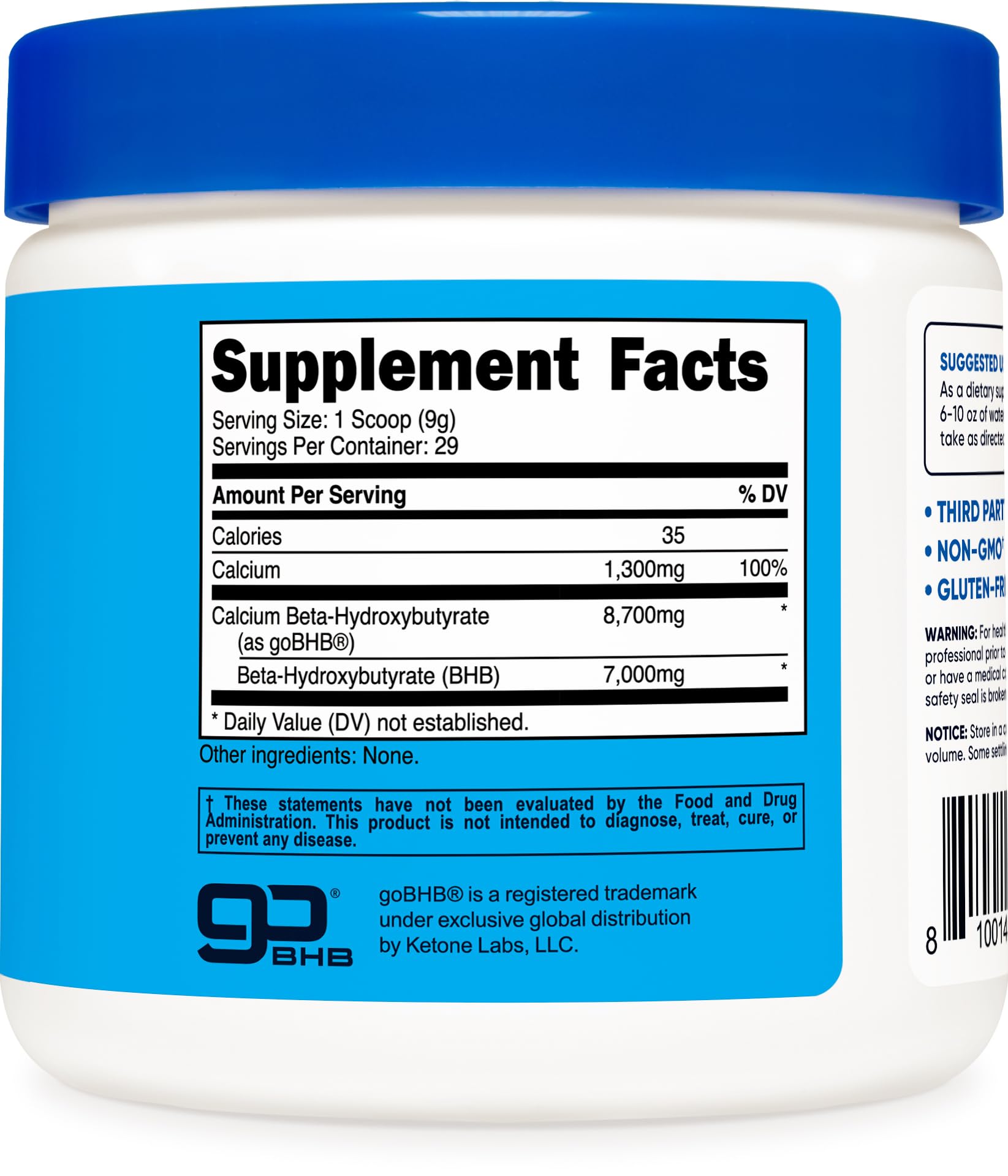 Prueba de terceros de Nutricost Calcium BHB: calidad respaldada