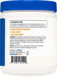 Nutricost calcio citrato, etiqueta clara para identificar ingredientes y beneficios.