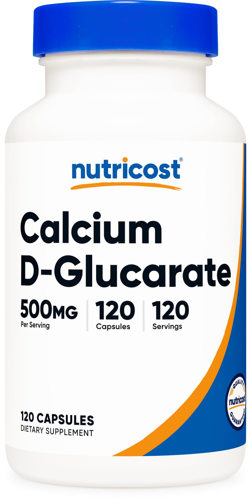 Nutricost Calcio D-Glucarato, cápsulas, aporte diario de calcio y bienestar general.