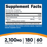 Nutricost calcio lactato: dosis de 260 mg para personalizar la ingesta