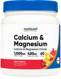 Nutricost polvo de calcio y magnesio en empaque Fruta Punch para uso diario