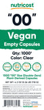 Nutricost cápsulas 600-1100 mg según densidad del polvo