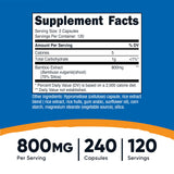 Nutricost cápsulas de bambú 400 mg: vegano y libre de gluten para tu rutina.