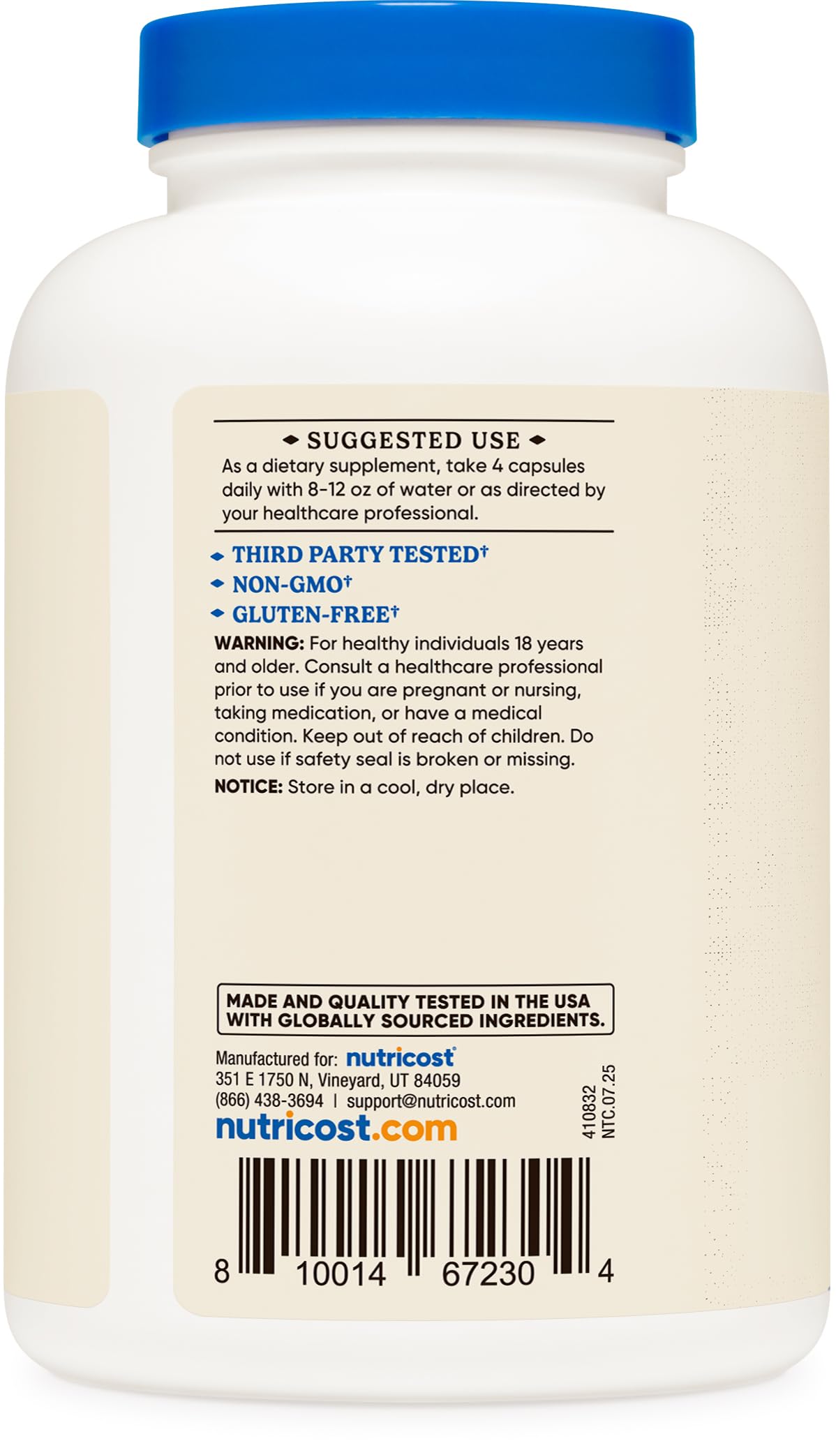 Cápsulas de Nutricost Hígado deshidratado de 750 mg