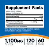 Nutricost Neem: porciones de 60 para consumo diario práctico.
