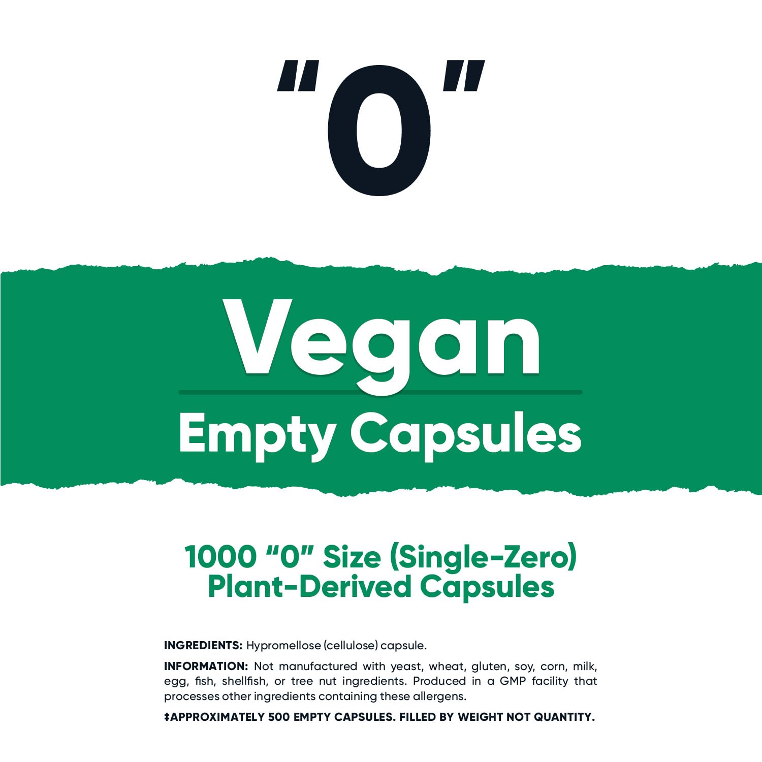 Nutricost cápsulas vacías, base vegetal aptas para suplementos veganos