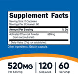 Nutricost carbon activado cápsulas, fácil de usar diario.