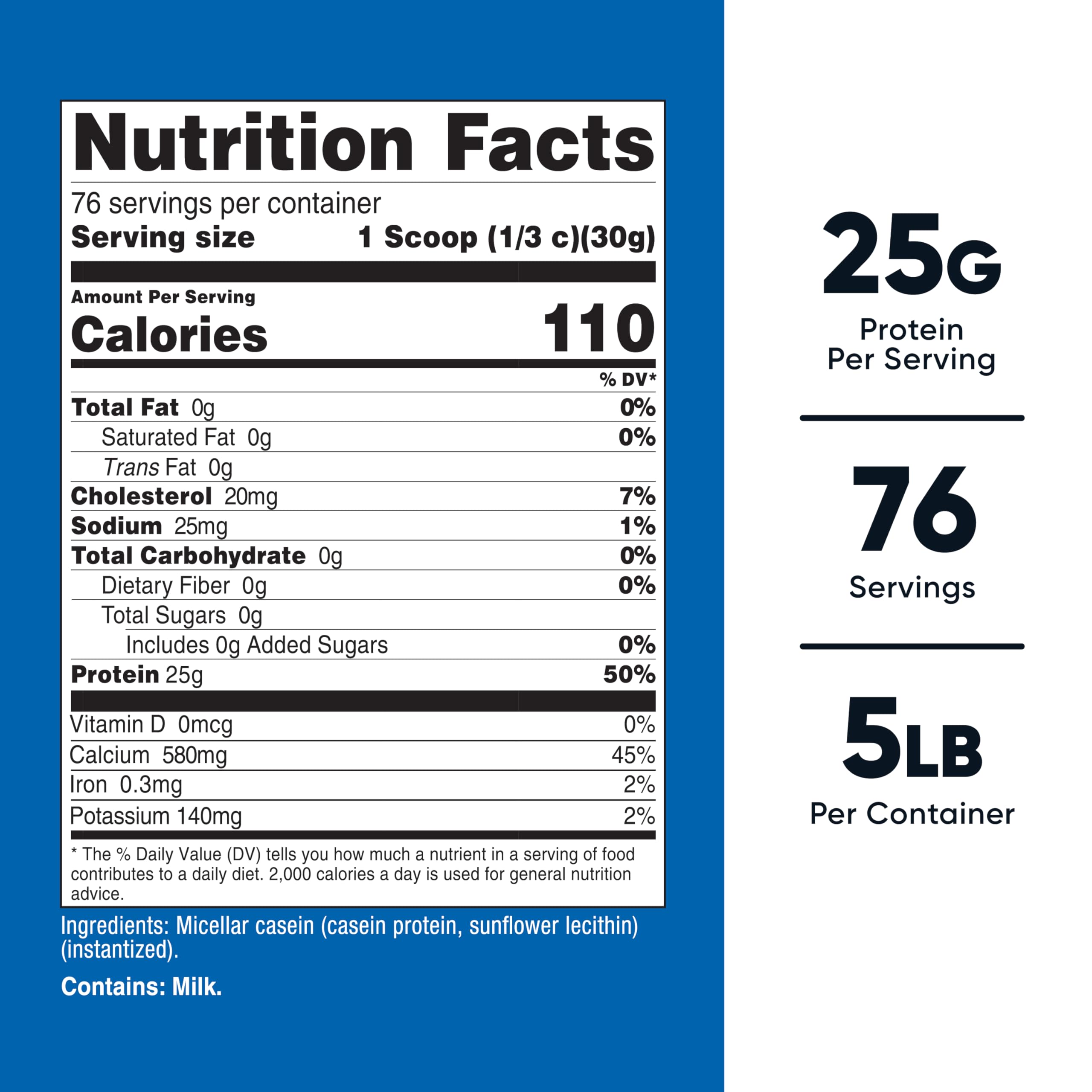 Nutricost Cuchara medidora incluida para porciones precisas.