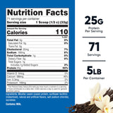 Nutricost Casein Vanilla, etiqueta frontal, facilita identificar sabor y composición.