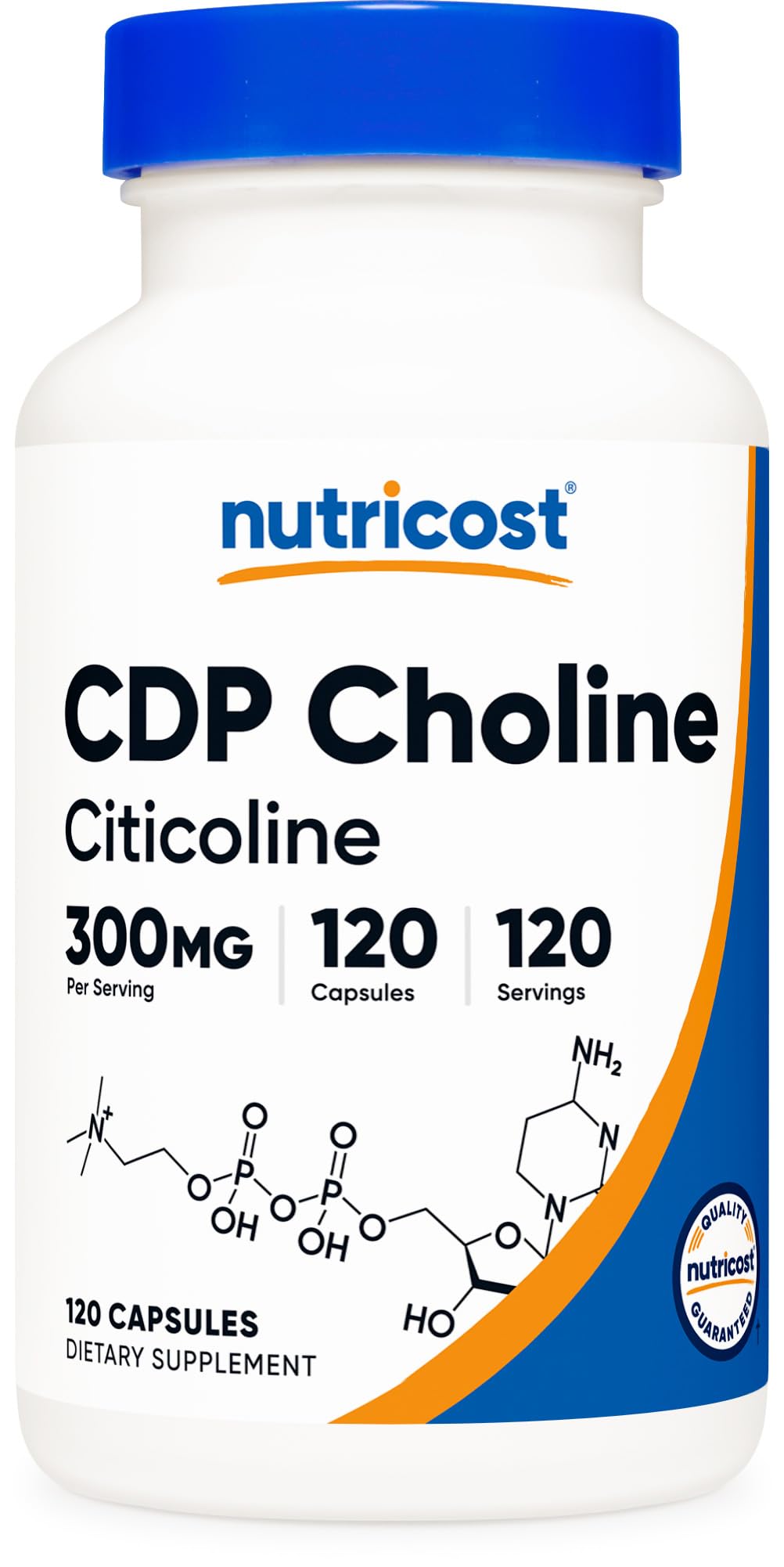 Nutricost CDP Citicolina cápsula de 300 mg para soporte de la función cognitiva