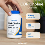Nutricost CDP Citicolina sin gluten para dietas sensibles