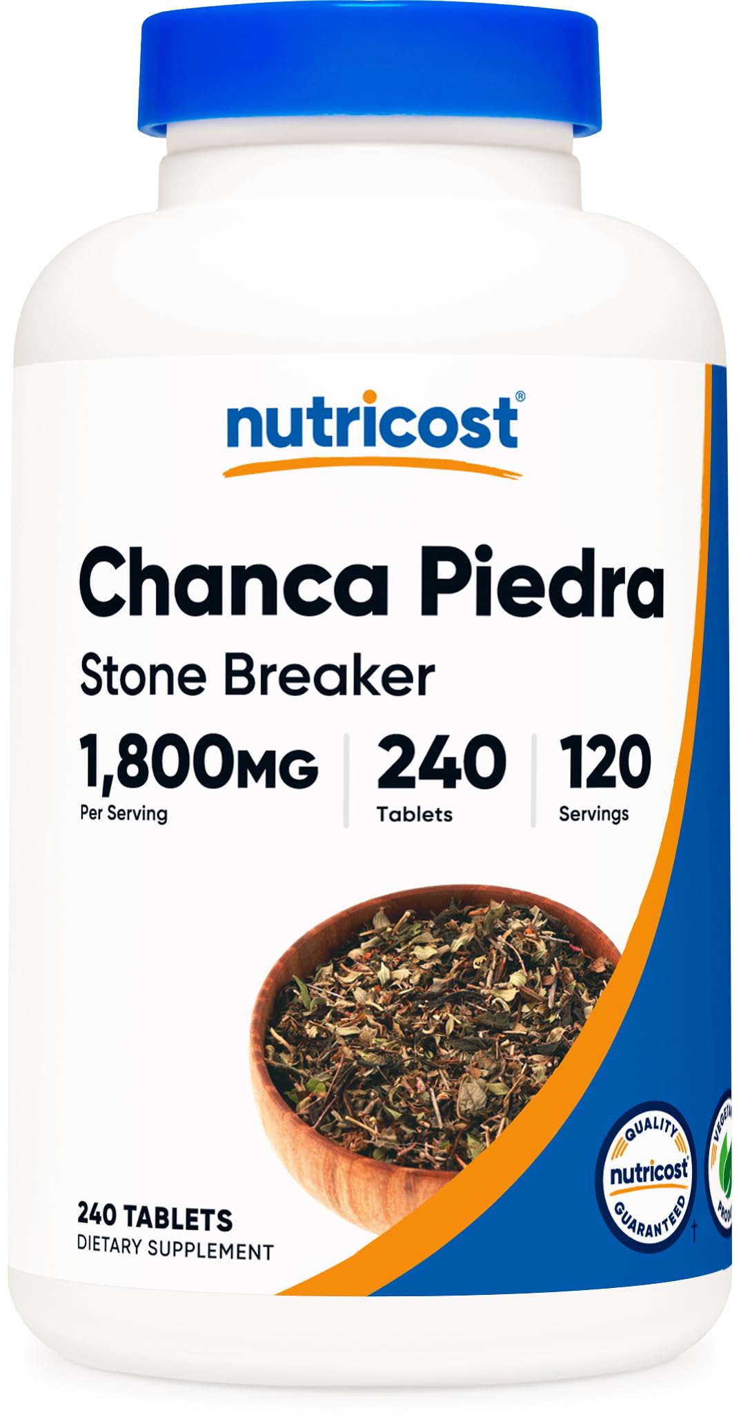 Nutricost Chanca Piedra Extract, bote de 240 tabletas, para apoyo a la salud general.