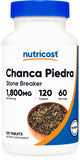 Nutricost Chanca Piedra Extract, botella con 120 tabletas para apoyar la salud general.