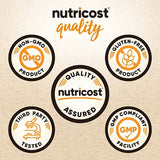 Detalle de tabletas verdes de chlorella Nutricost, compacto y fácil de tragar.