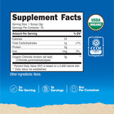 Chlorella orgánica de Nutricost, color verde intenso en polvo para batidos.