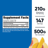 Nutricost Citrato de Magnesio, cucharada, durazno mango, fácil dosificación