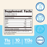 Nutricost Colágeno en polvo al verter en agua, mezcla rápida.