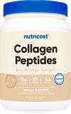 Nutricost colágeno vainilla polvo bolsa 1lb, opción conveniente para la rutina diaria.