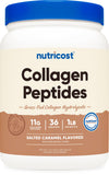 Nutricost Colágeno en polvo sabor caramelo salado para batidos nutritivos