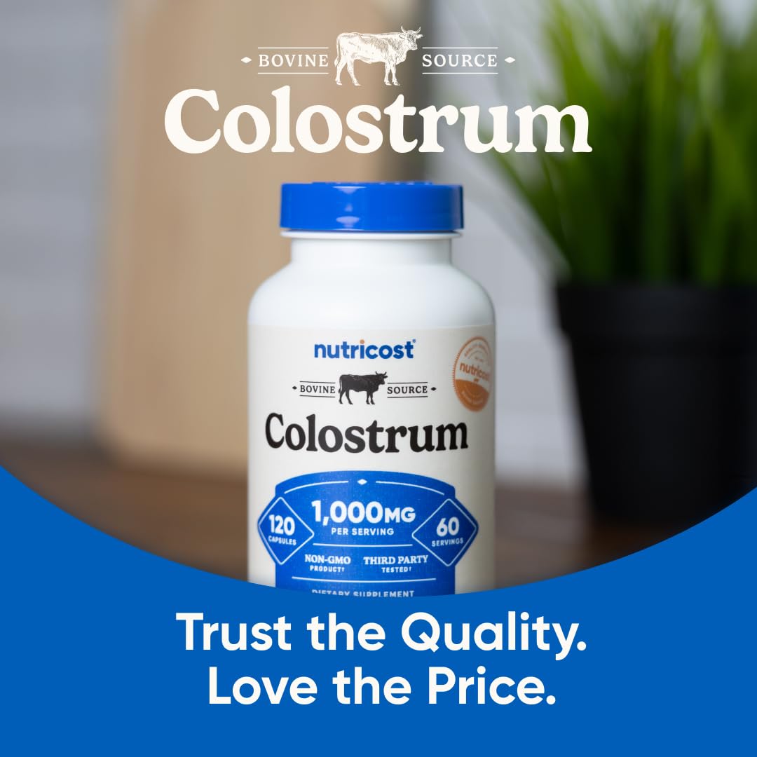 Nutricost Colostrum tapa de rosca segura para almacenamiento