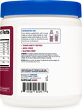 Nutricost Complejo de Electrolitos Polvo Uva mostrando etiqueta de seguridad y calidad.