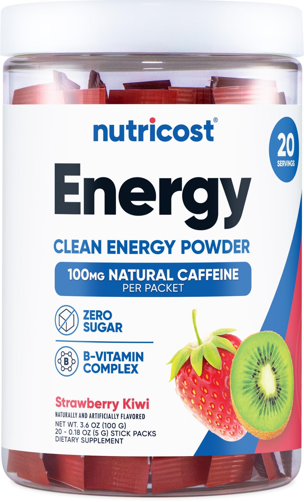 Nutricost Complejo de Energía en envase compacto para energía diaria.