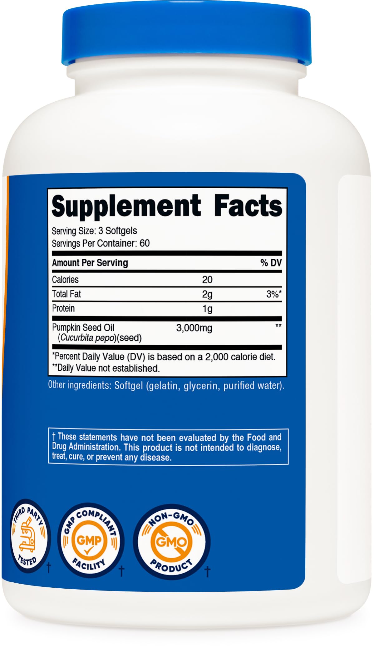Nutricost contenedor de cápsulas en estante para almacenamiento sencillo.
