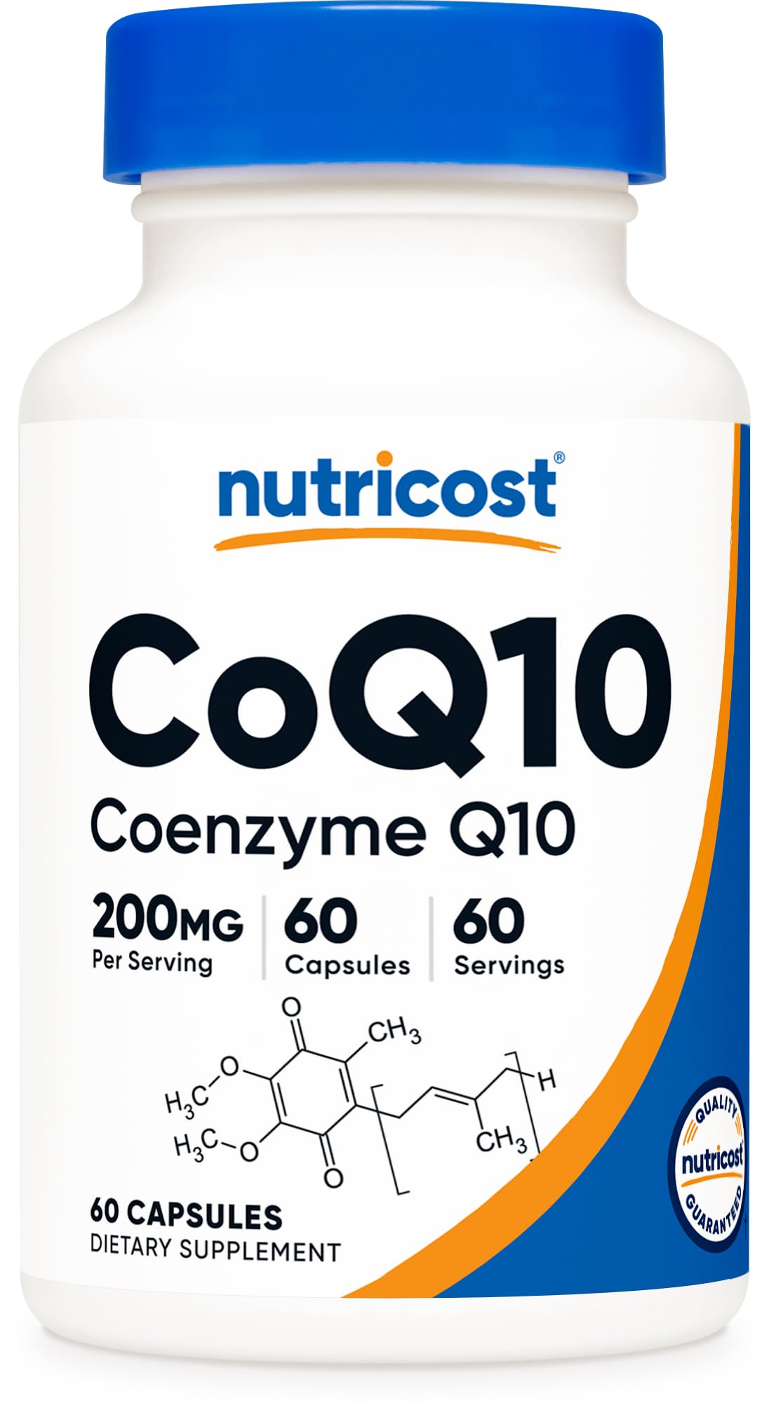 Nutricost CoQ10 200 mg cápsulas vegetarianas para energía sostenida y soporte diario